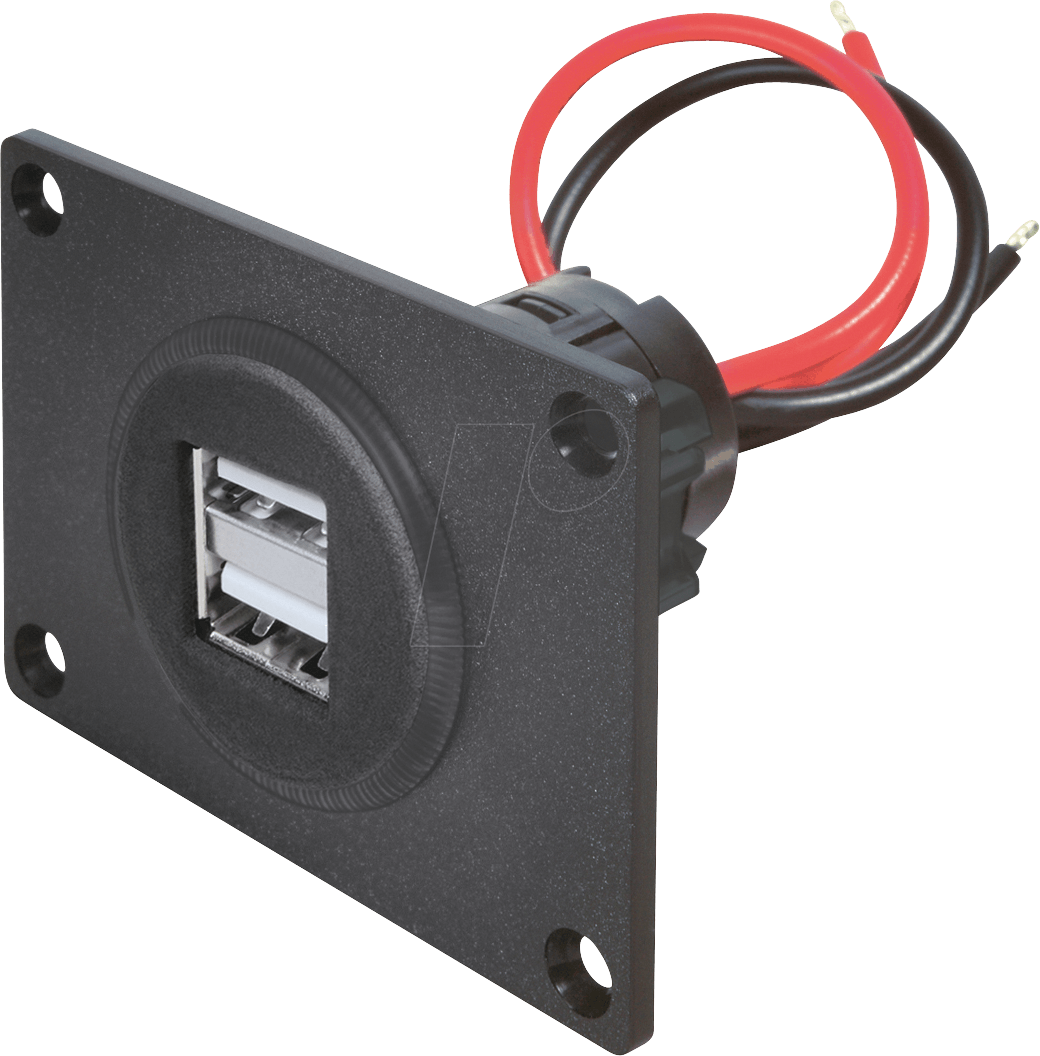 Thumbnail - BST 67322500 - KFZ - USB-Ladebuchse, 2-fach, 12/24V, 5V/2,5A, Einbau