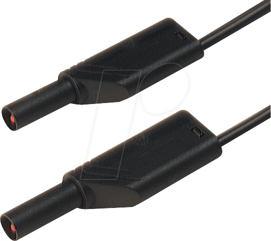 Thumbnail - MLS WS 25 25 SW - Messleitung, 2,5 mm², 0,25 m, schwarz, gesichert, stapelbar