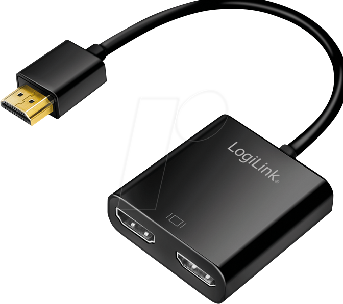 LOGILINK HD0061 - HDMI-Splitter, 1x2-Port, 4K/60 Hz, Downscaler