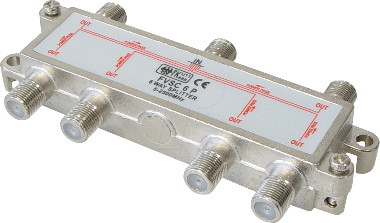 MATR FVSC6PL - Verteiler, 5-2500 MHz, 6-fach, 16,3 dB