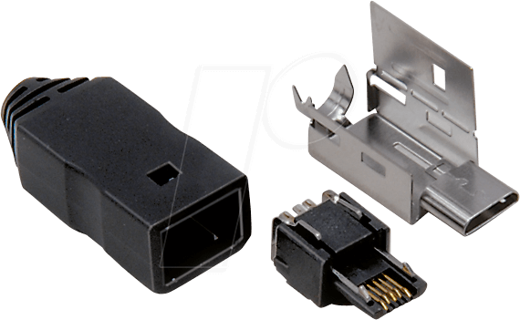 BKL 10120395 - Micro-USB Stecker, Typ B, 5-polig, mit Gehäuse