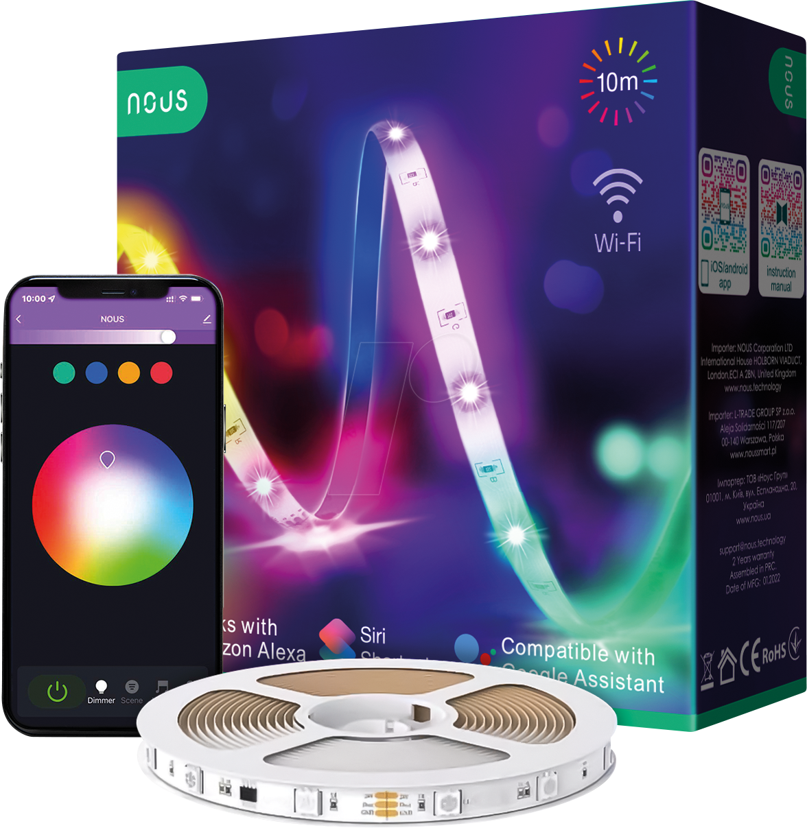 NOUS F2 - Led Strip 10 M Starter Kit