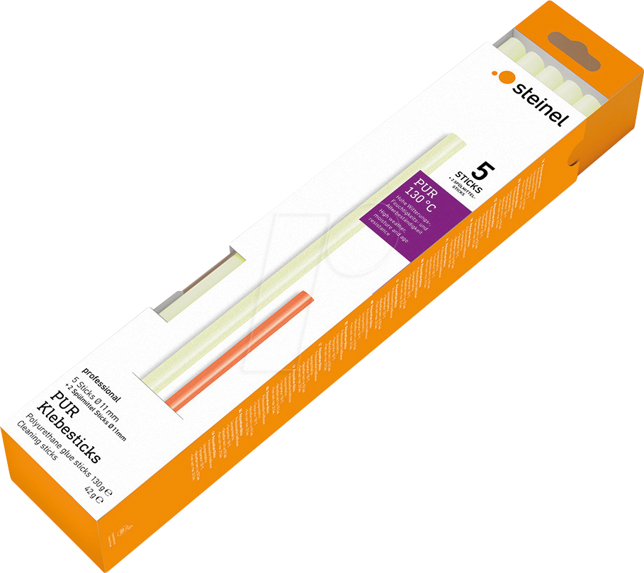 STEINEL 087388 - Heißklebestick PUR, Starter Set mit Reiniger