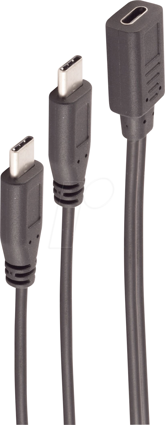 SHVP BS13-20020 - USB 2.0 Adapter, C Buchse auf 2x C Stecker, Y-Kabel, 0,3 m
