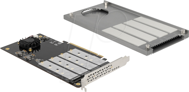 DELOCK 90050 - PCIe 3.0 x16 > 4x M.2 NVMe Key M, Bifurcation
