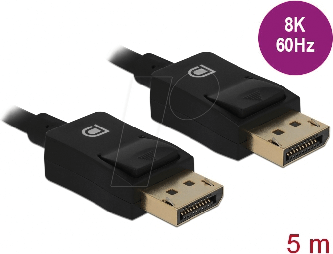 DELOCK 85304 - Koaxiales DisplayPort Kabel 8K 60 Hz 5 m