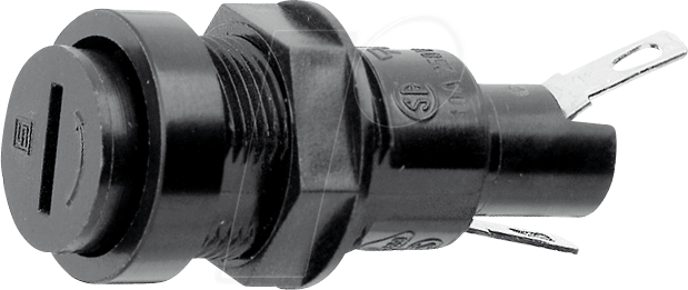 SCH 311361 - Sicherungshalter für 5 x 20 mm, 250 V, 10 A, schwarz