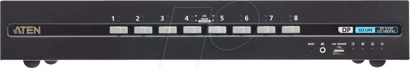 ATEN CS1188DP4C - 8-Port Secure KVM Switch, USB, DisplayPort, Card Reader