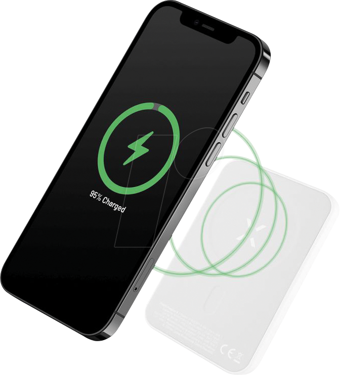 FIXZENM-6-WH - Powerbank, MagSafe, 15 W, 6000 mAh, 1x USB-C, 20 W, weiß