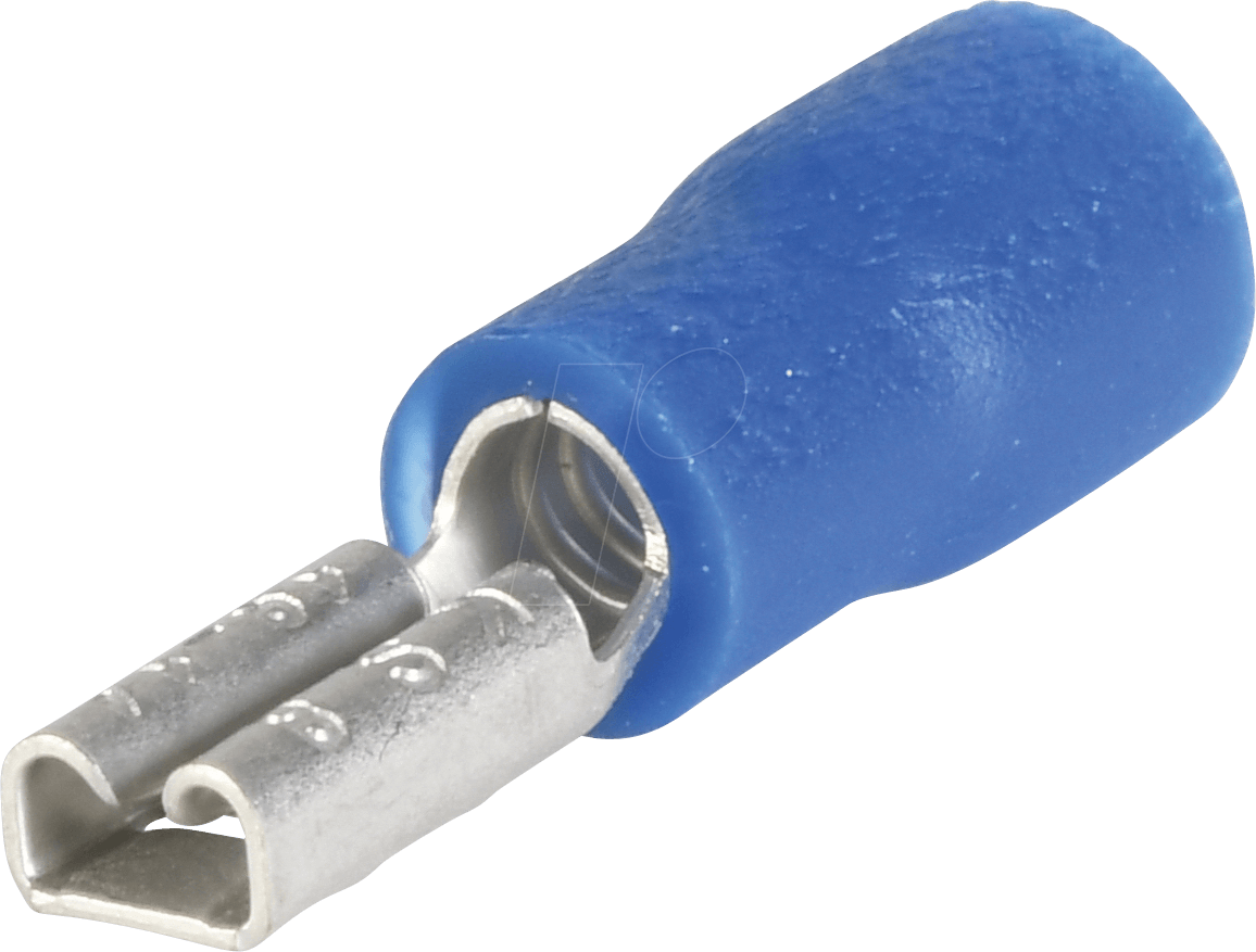 VT FSH-B-2,8 - Flachsteckerhülse, Breite: 2,8mm, blau