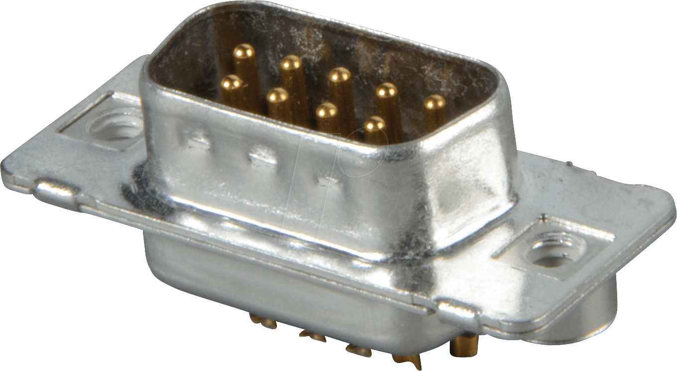 D-SUB ST 09 CGK - D-SUB-Stecker, 9-polig, Lötkelch, gedr. Kontakte