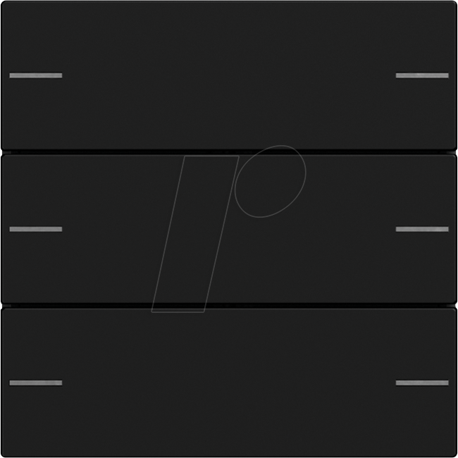 GIRA 5753 005 - Wippenset 3-fach für Tastsensor 4.55 - Schwarz matt