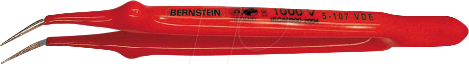 BERN 5 107 VDE - VDE-Pinzette, gebogen, gezahnt, 150 mm