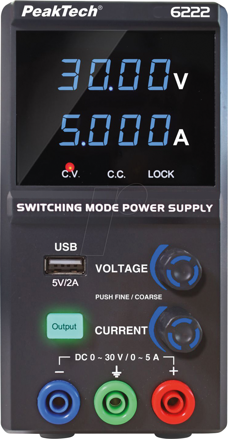PEAKTECH 6222 - Labornetzgerät, 0 - 30 V, 0 - 5 A, 1 Kanal