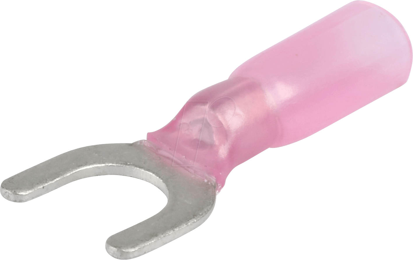 WE K404060HS - Gabelkabelschuh mit Schrumpfschlauch - 0,5 … 1,5 mm², M6, rot