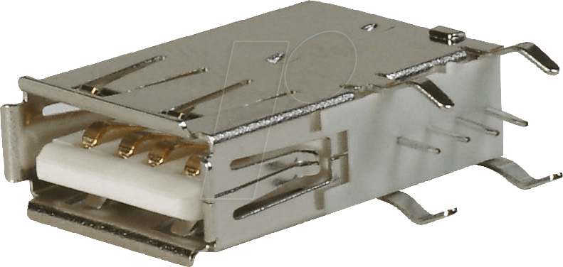 USB AW-VL - USB-Einbaubuchse, Serie A, gew., Printmontage