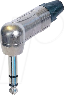NEUTRIK NP3RX - Winkelstecker 3-polig, 6,35 mm, silbern