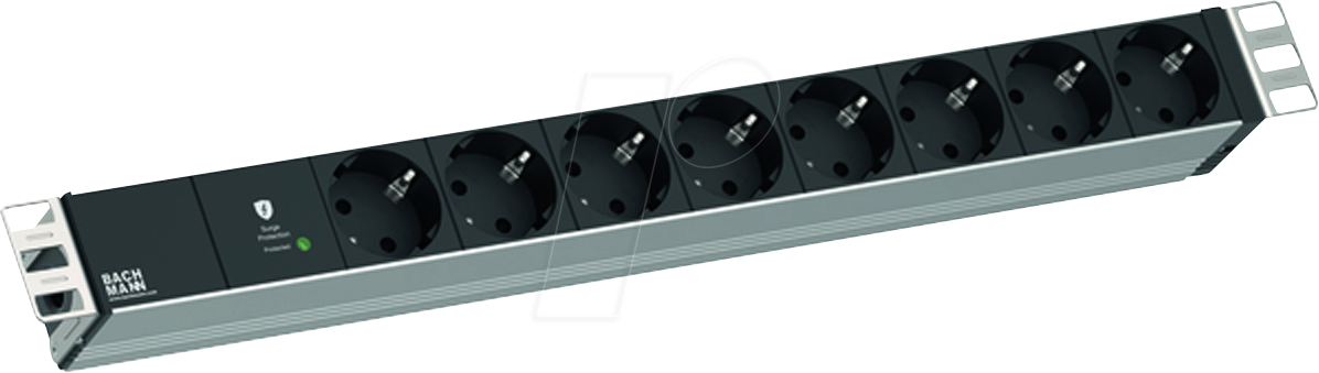 BACH 800.3932 - Steckdosenleiste, 19'', 1HE, 8-fach