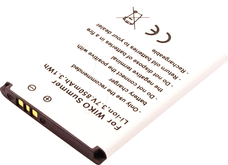 AKKU 13309 - Smartphone-Akku für WIKO-Geräte, Li-Ion, 850 mAh