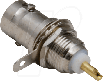 BNC 0401091 - BNC Einbaubuchse - langes Gewinde, 50 Ohm
