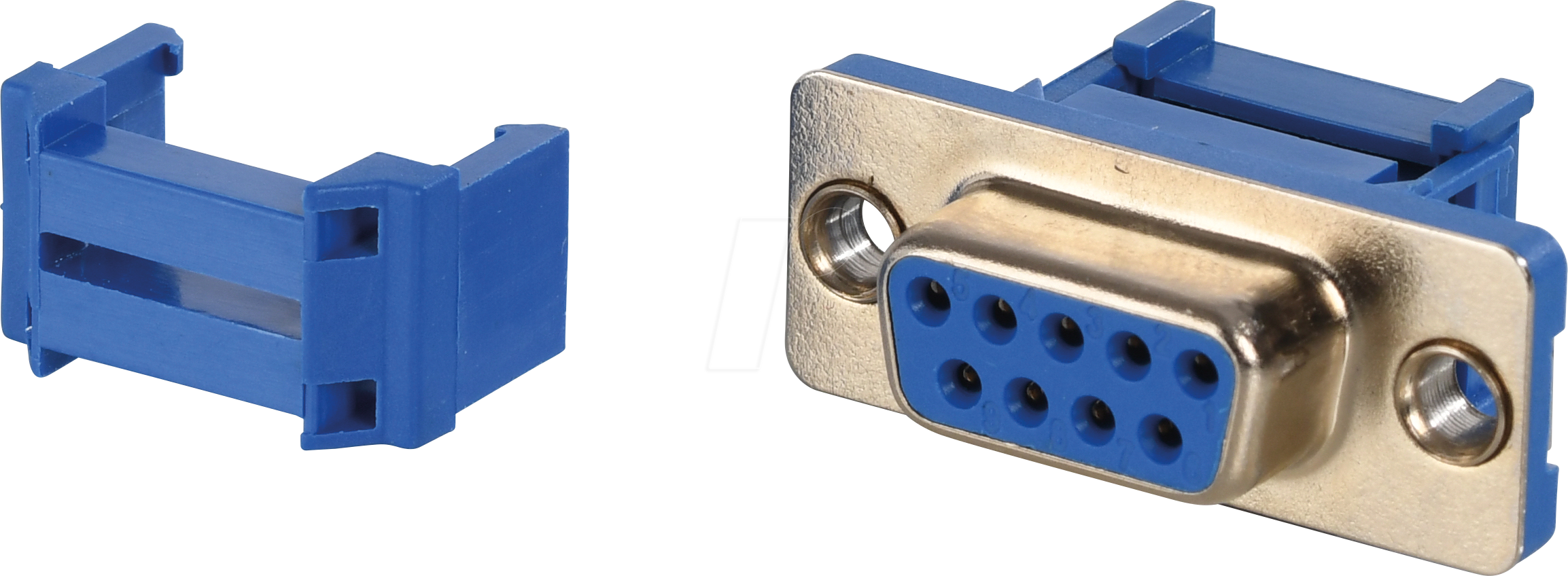 D-SUB BU 09FB IS - D-SUB-Buchse, 9-pol, Flachbandkabel, mit Isolator