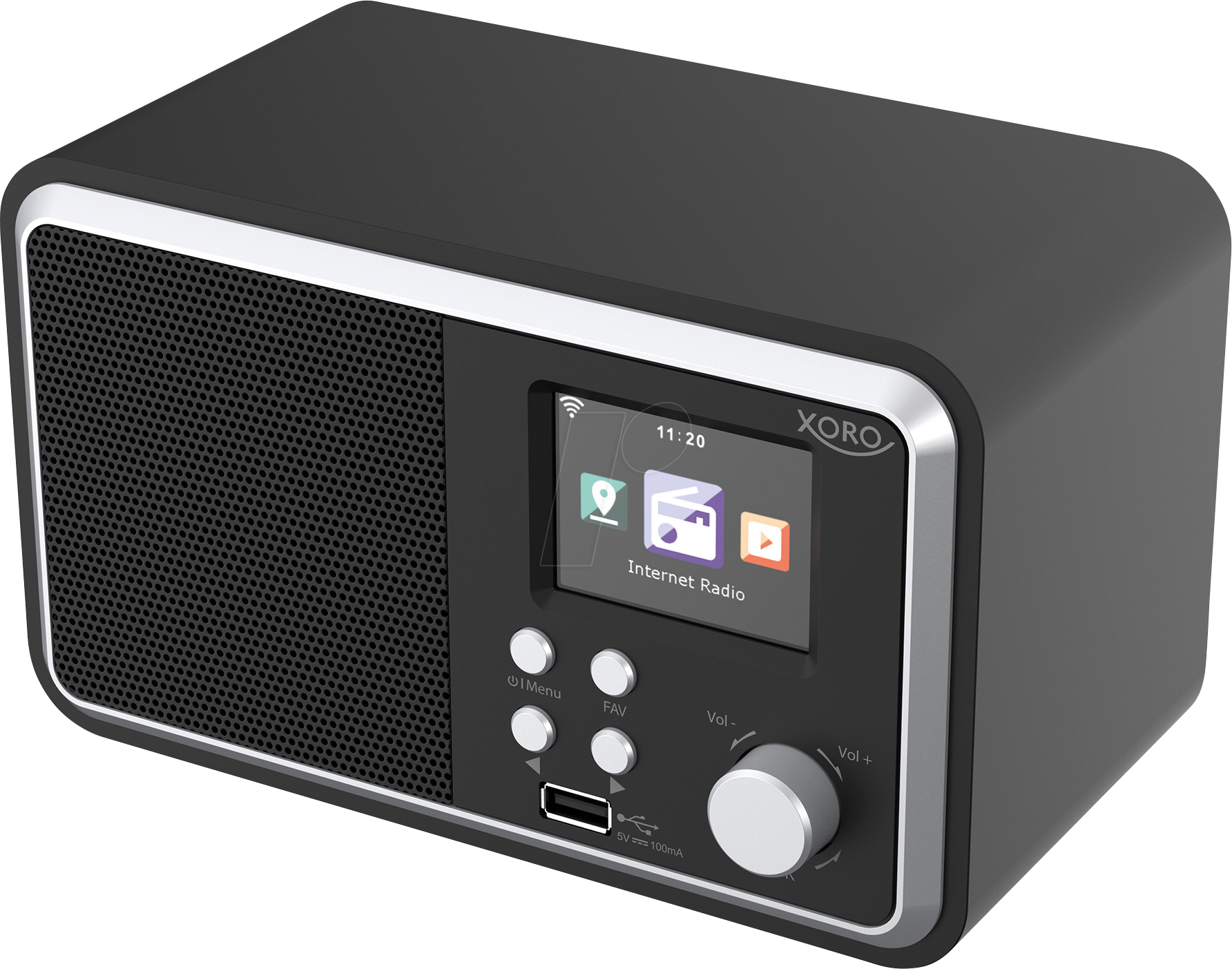 XORO DAB300IR SW - WLAN-Internet Radio mit DAB+, Bluetooth, schwarz