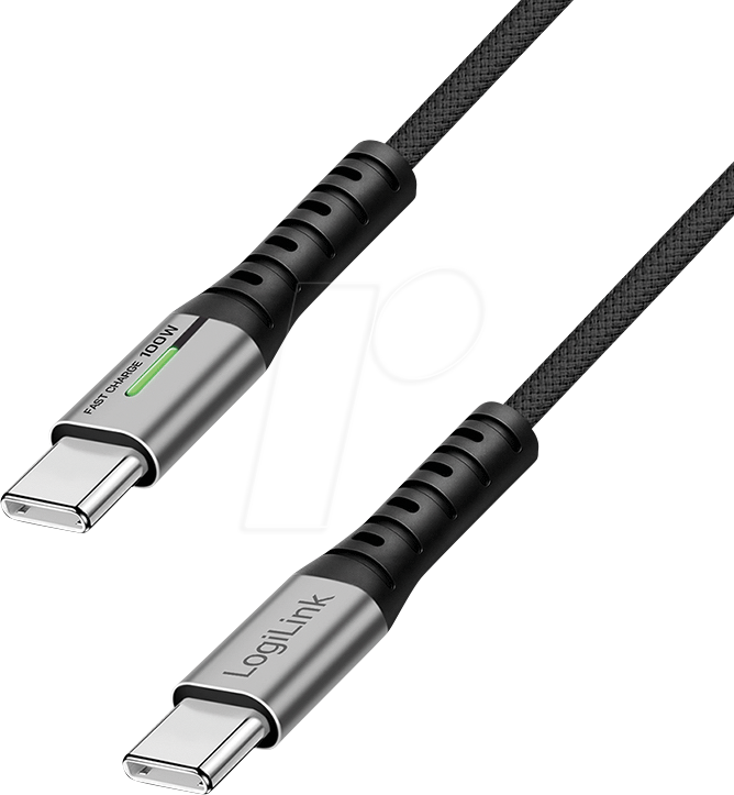 LOGILINK CU0424 - Sync- & Ladekabel, USB-C -> C, 2,0 m, schwarz