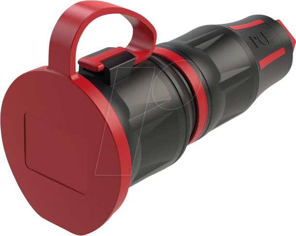 TAUR2 25711-SR - Schutzkontaktkupplung Top Taurus2, Typ F - CEE 7/3, schwarz/rot