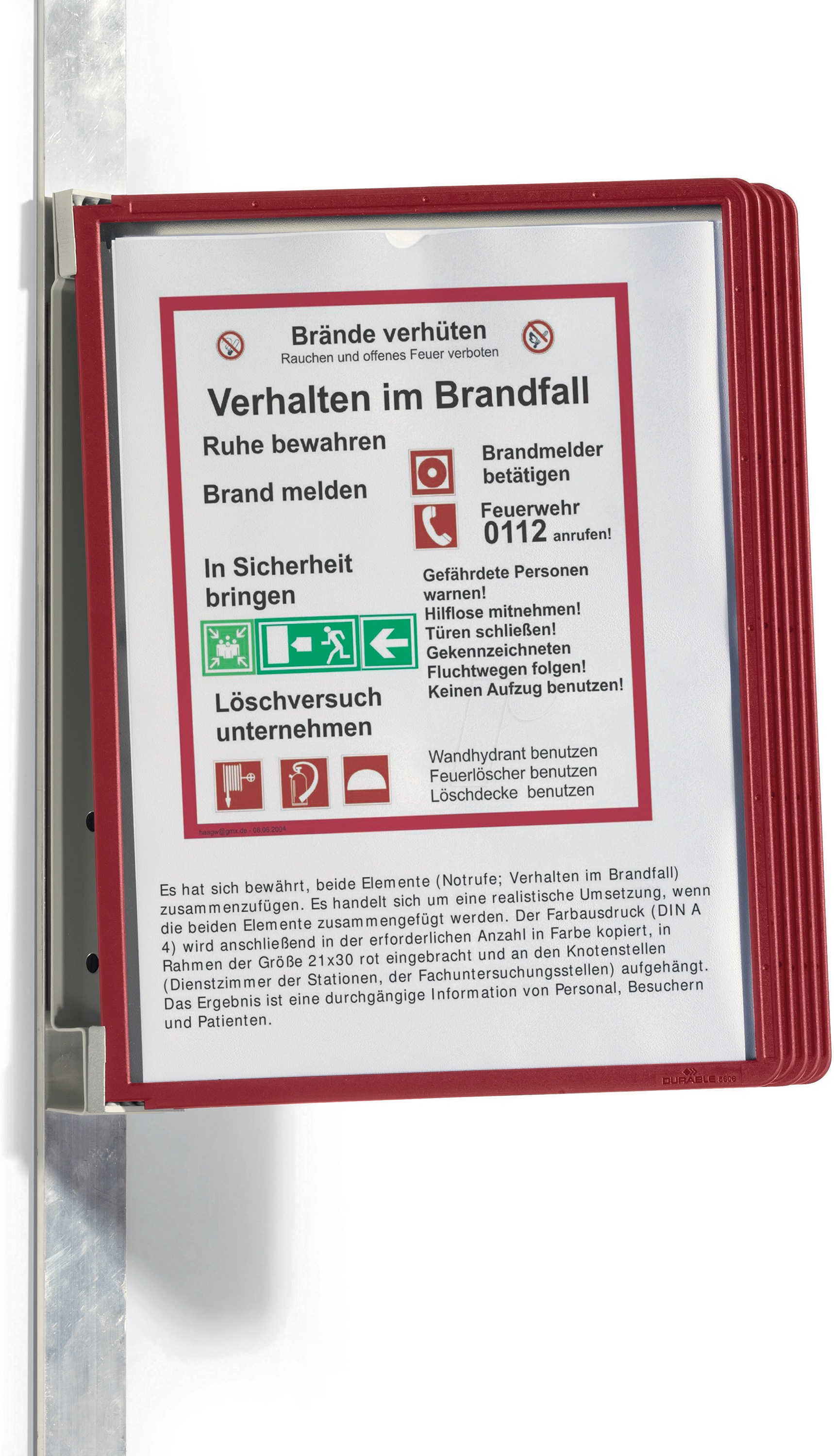 DURABLE 591403 - Sichttafelsystem VARIO® MAGNETIC WALL 5, Set