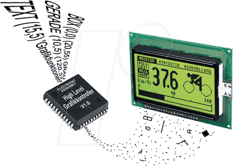 EA IC202-PGH - Grafikcontroller für 128x64 Pixel Displays mit HD 61202
