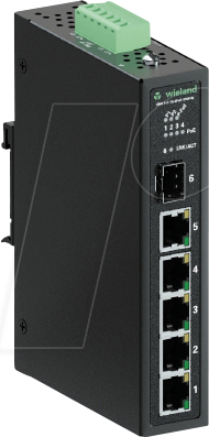 WIENET 6C1G4P1SW - Switch, 6-Port, Gigabit Ethernet, PoE, SFP