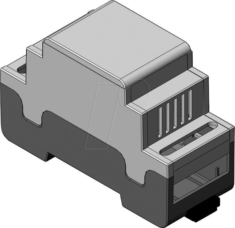 APRA DB2 GBK - Leergehäuse, geschlossen, 36 x 58 x 90 mm, 2 TE