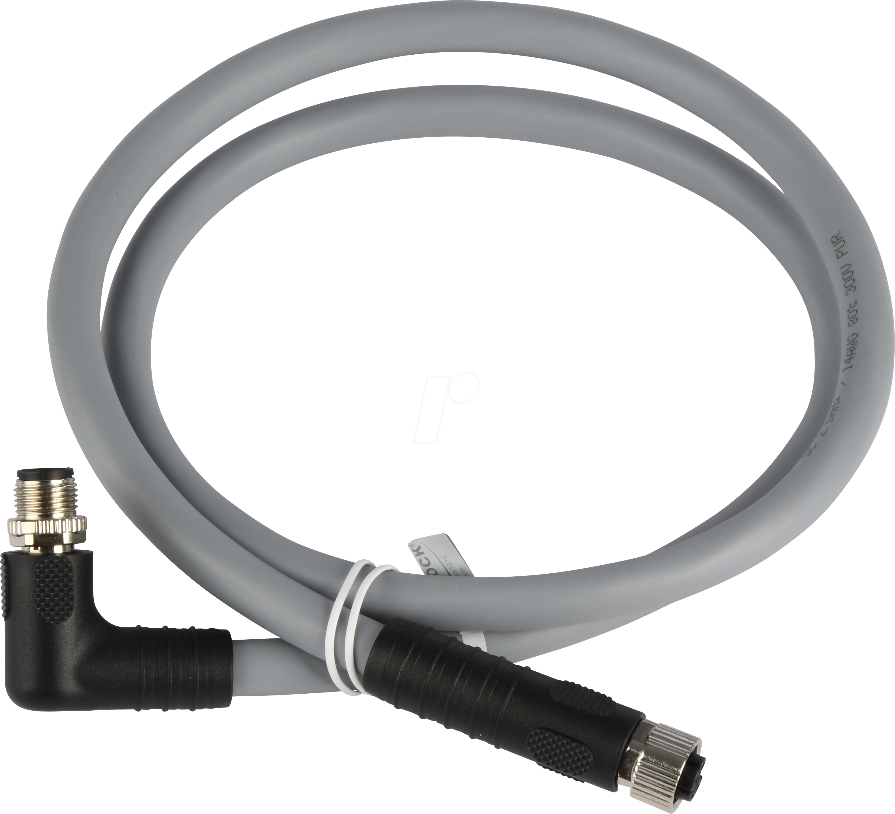 DELOCK 80548 - M12 Kabel L-kodiert 5 Pin Stecker rechts gewinkelt >Buchse PUR