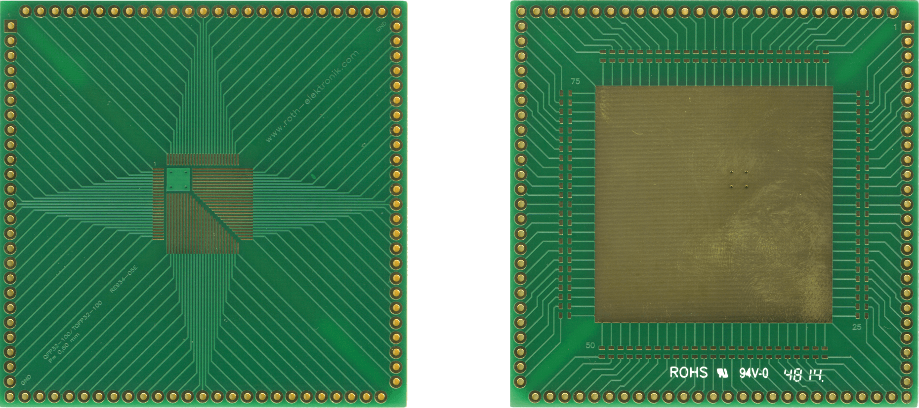 RE 934-05E - Multiadapter TQFP32 bis 100 P=0,50 mm RM 2,54 mm
