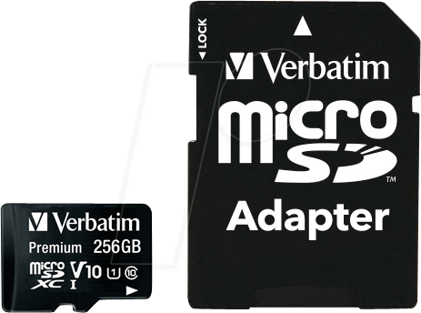 VERBATIM 44087 - MicroSDXC-Speicherkarte 256GB, Verbatim, Class 10