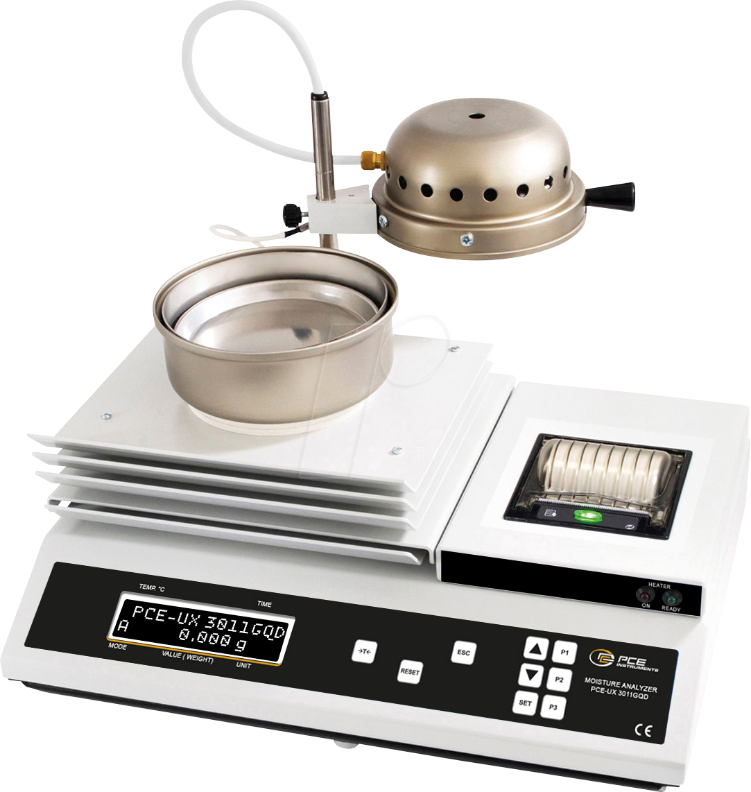 PCE UX 3011GQD - Feuchtebestimmerwaage und Verascher PCE-UX 3011GQD