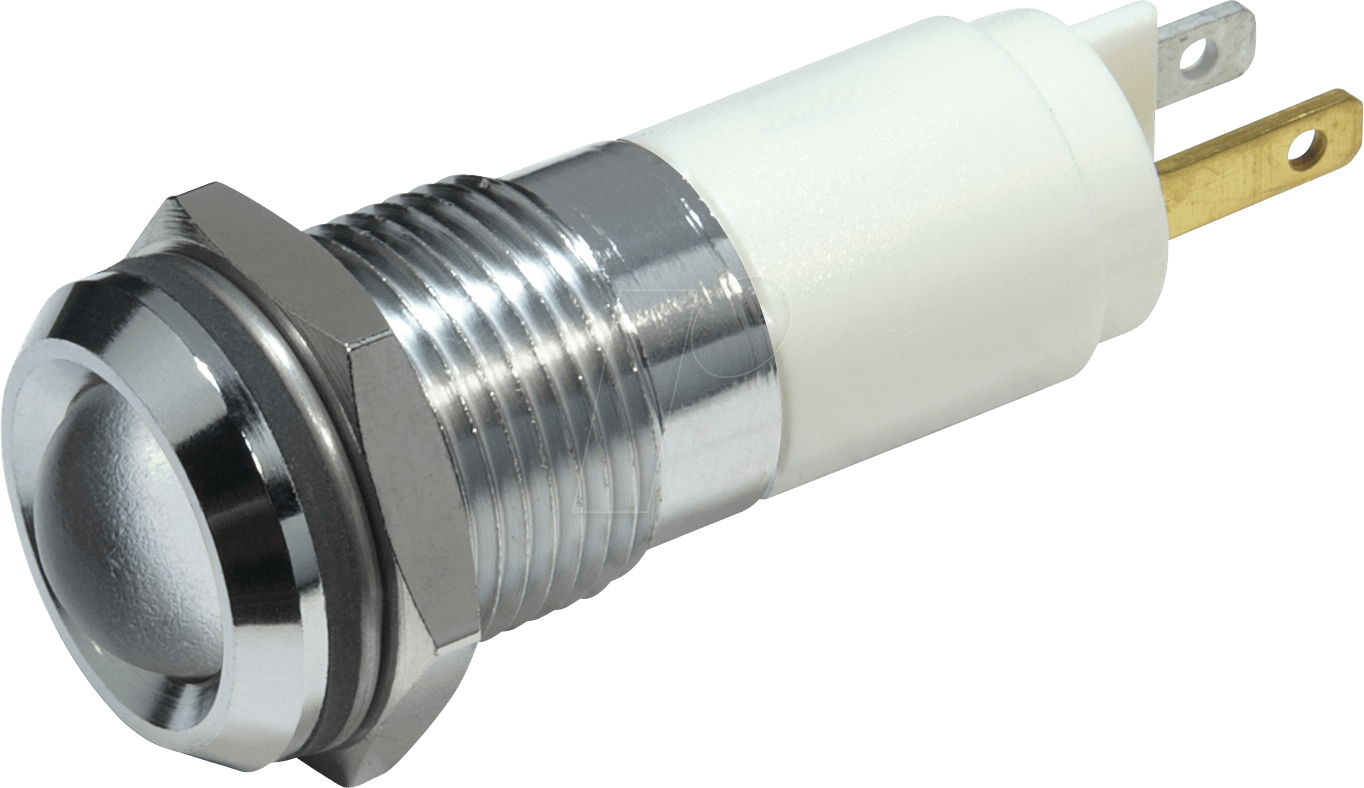 192A025W - LED-Signalleuchte, weiß - ultrahell, 12 VAC/VDC, Ø14 mm, 1400 mc