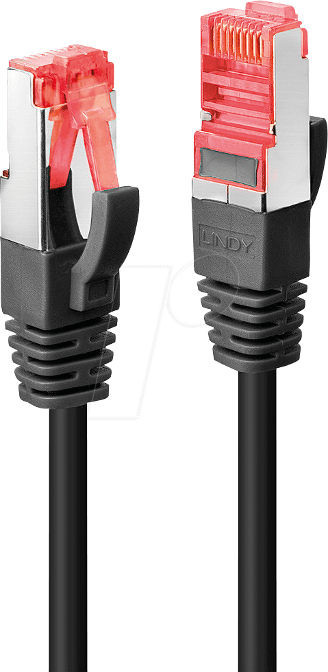 LINDY 47777 - Patchkabel, S/FTP, Cat.6, 1 m, schwarz