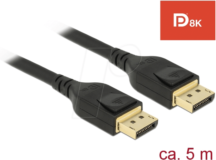 Thumbnail - DELOCK 85663 - Kabel DisplayPort 1.4 Stecker > DisplayPort Stecker 8K 60 Hz, 5m