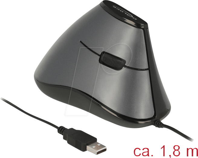 DELOCK 12527 - Maus (Mouse), Kabel, vertikal, Rechtshänder