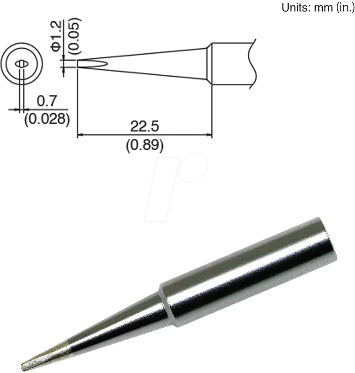 HAK T18-DL12 - Lötspitze T18-DL12, 1,2 mm, meißel