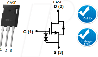 UJ3C065030K3S - SiC-Kaskode-FET, 650V 85A Rdson 0,027R , TO-247-3L