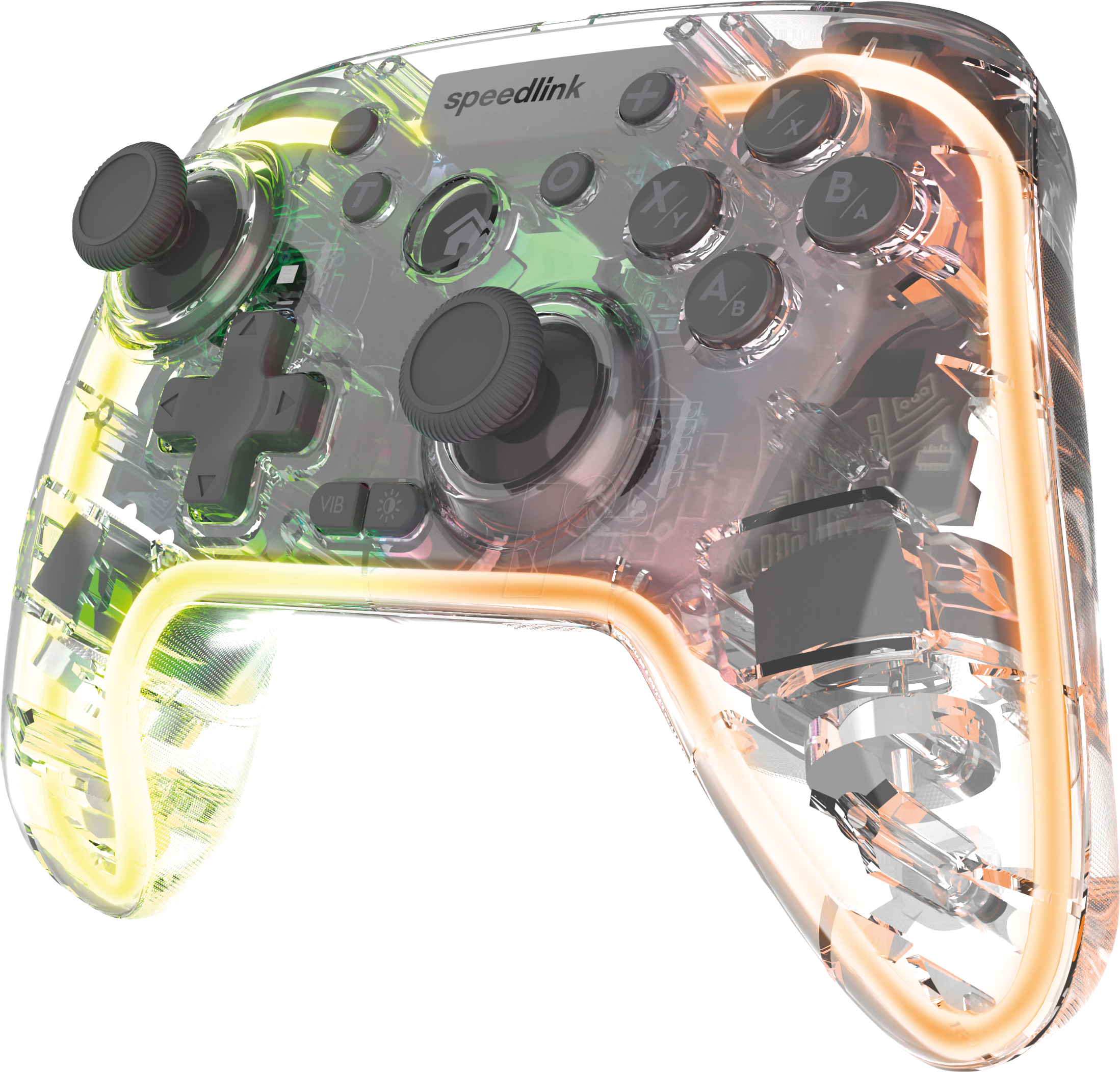 SL-650115-CR - Gamepad, Bluetooth, USB, für PC, transparent