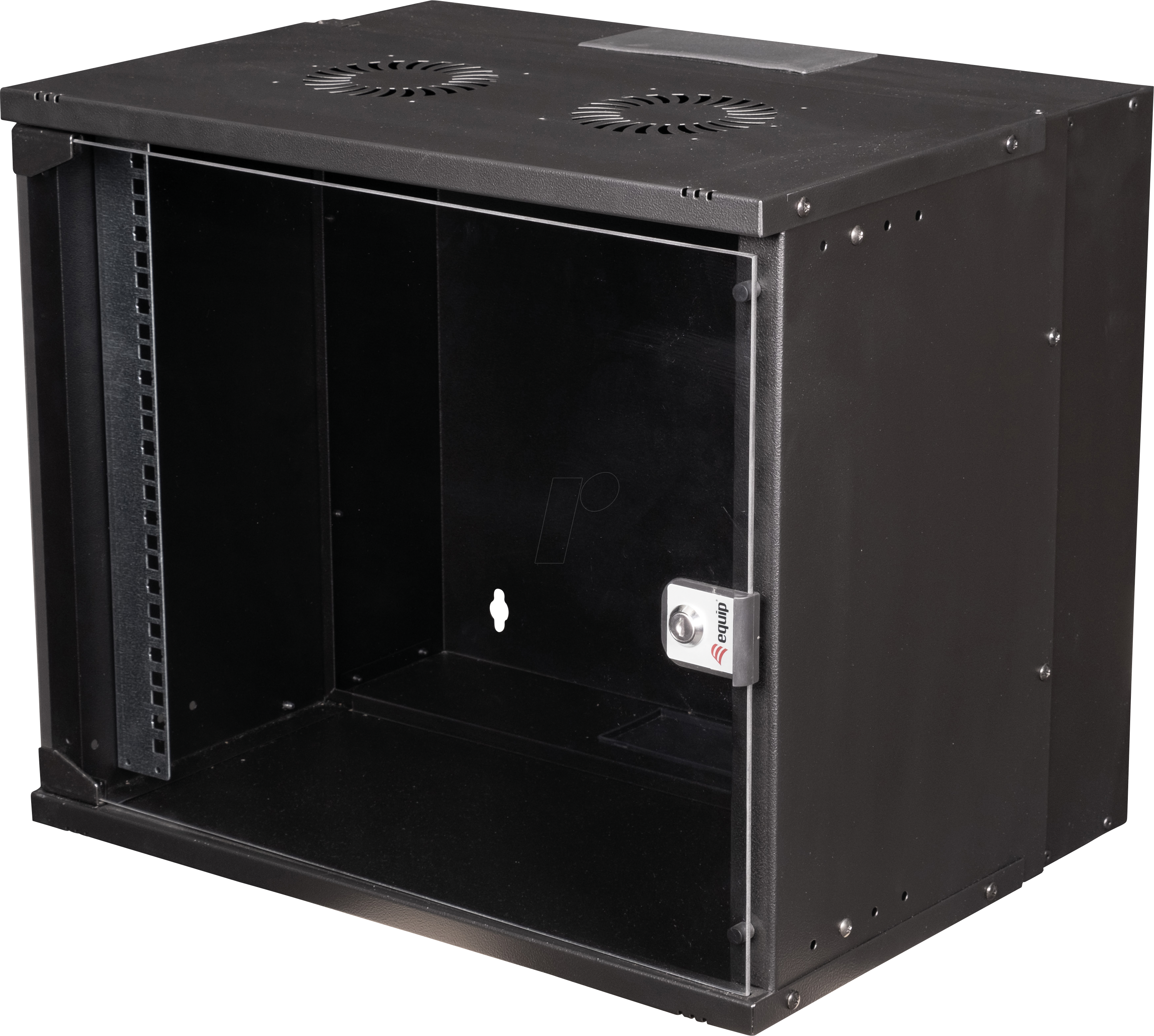 EQUIP EWM095440B - 19'' Netzwerkschrank, 9 HE, Flatpack, schwarz