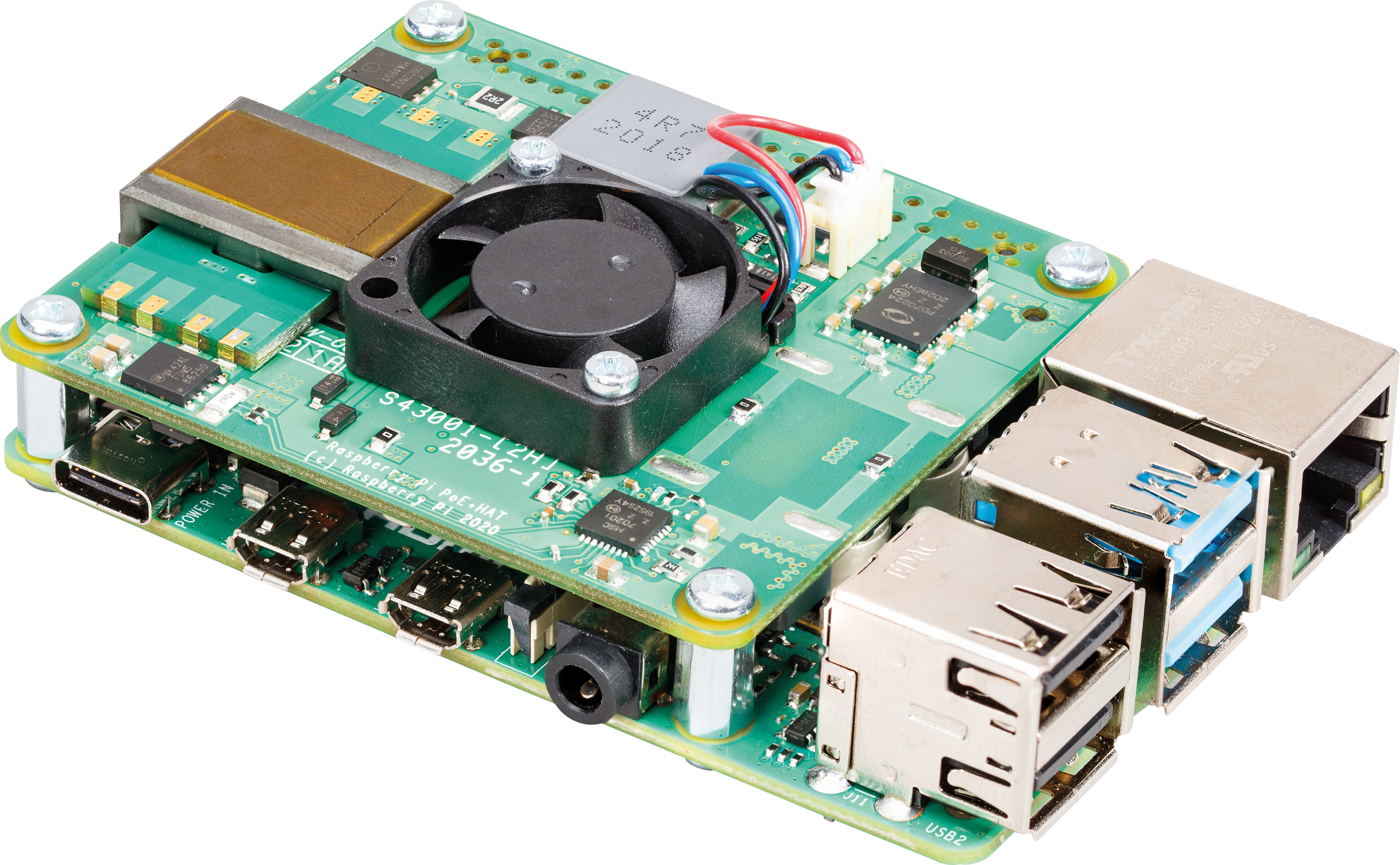 RASP SHD POE+ - Raspberry Pi - PoE+ Shield für Raspberry 4B