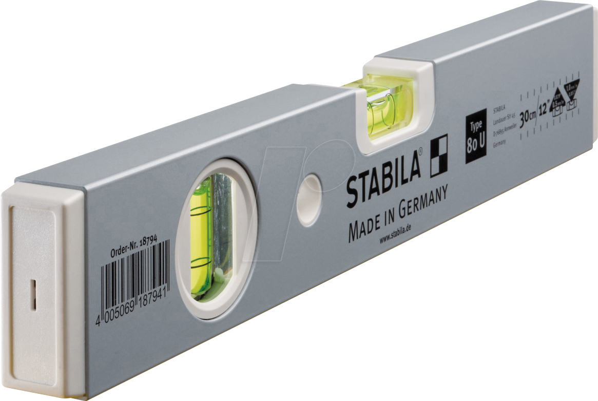 Thumbnail - STABILA 18794 - Wasserwaage, Balkenwasserwaage, Type 80 U, 300 mm