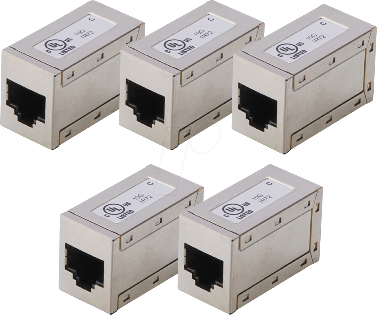 DIGI ATAG88C6S-5 - Cat.6 Modularkupplung, geschirmt, 2x RJ45, 5 Stück