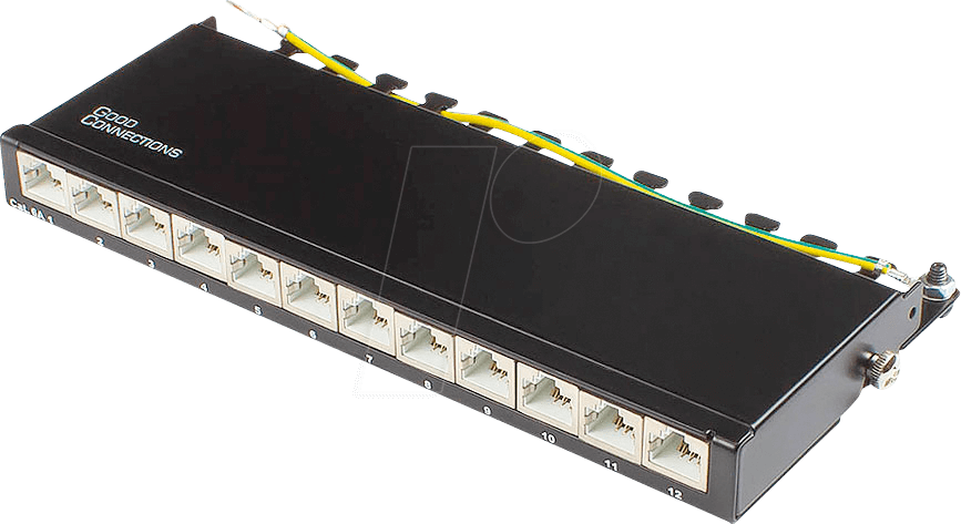 GC N0121 - Patchpanel, 12-Port, Cat.6a, 0,5 HE