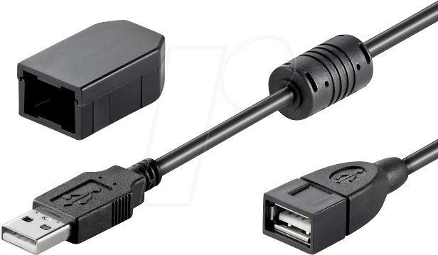 GOOBAY 93284 - USB 2.0 Kabel, A Stecker auf A Buchse, 2 m