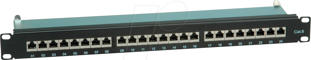 VALUE 26990353 - 19'' Patchpanel, 1 HE, 24-Port, Cat.5e, grau